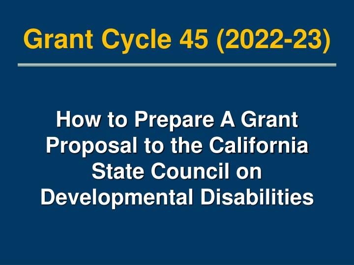 grant cycle 45 2022 23