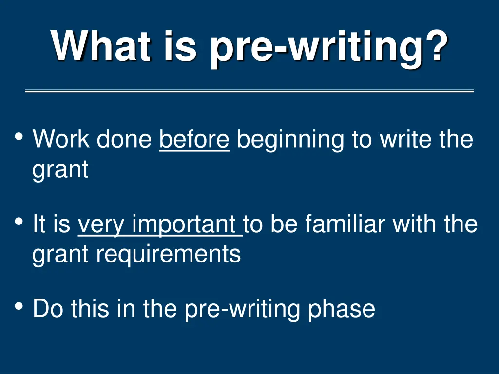 what is pre writing