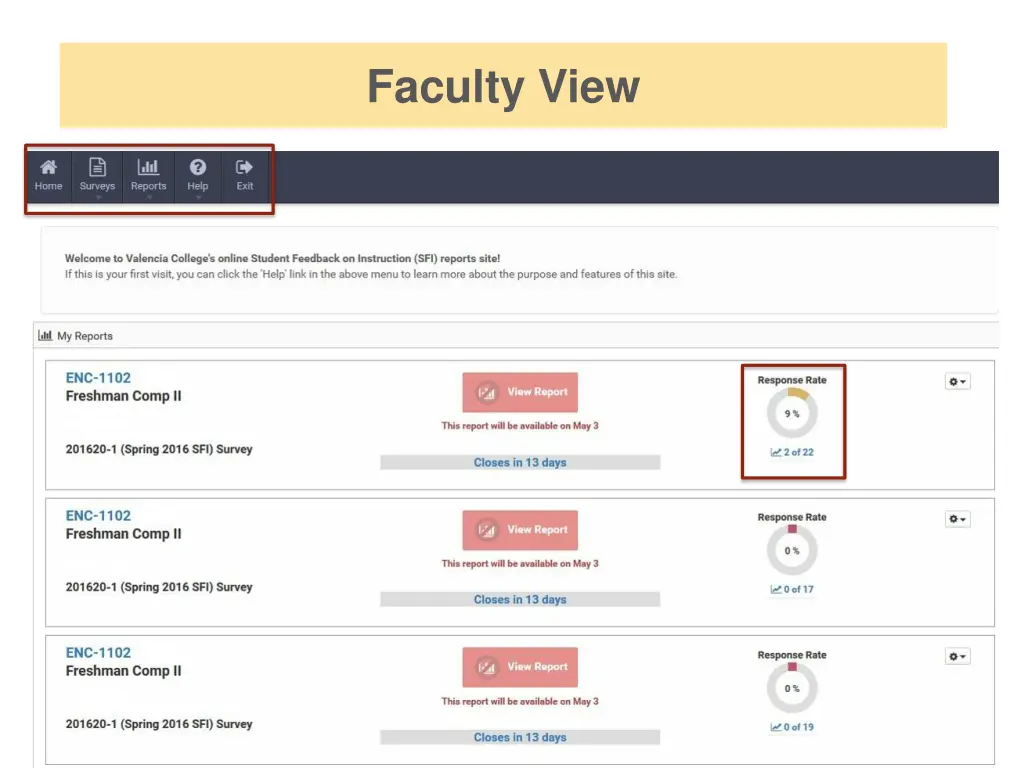 faculty view