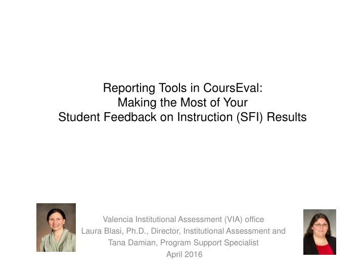 reporting tools in courseval making the most