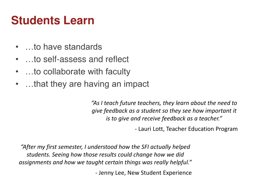 students learn