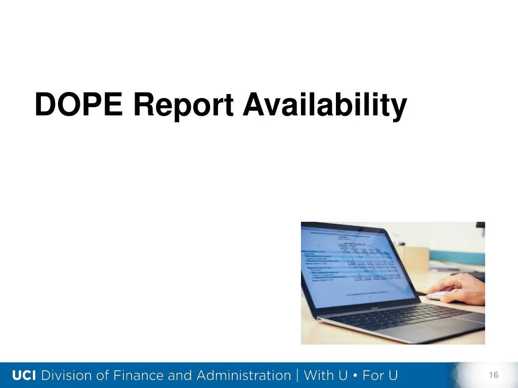 dope report availability