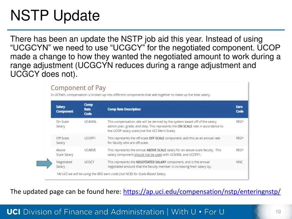 nstp update