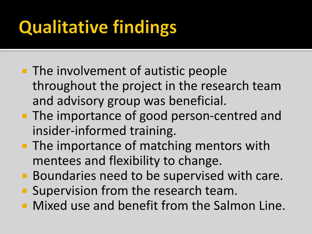 the involvement of autistic people throughout