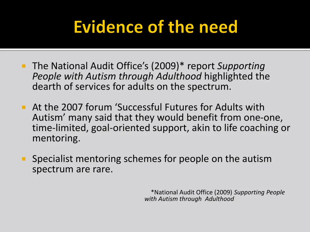 the national audit office s 2009 report