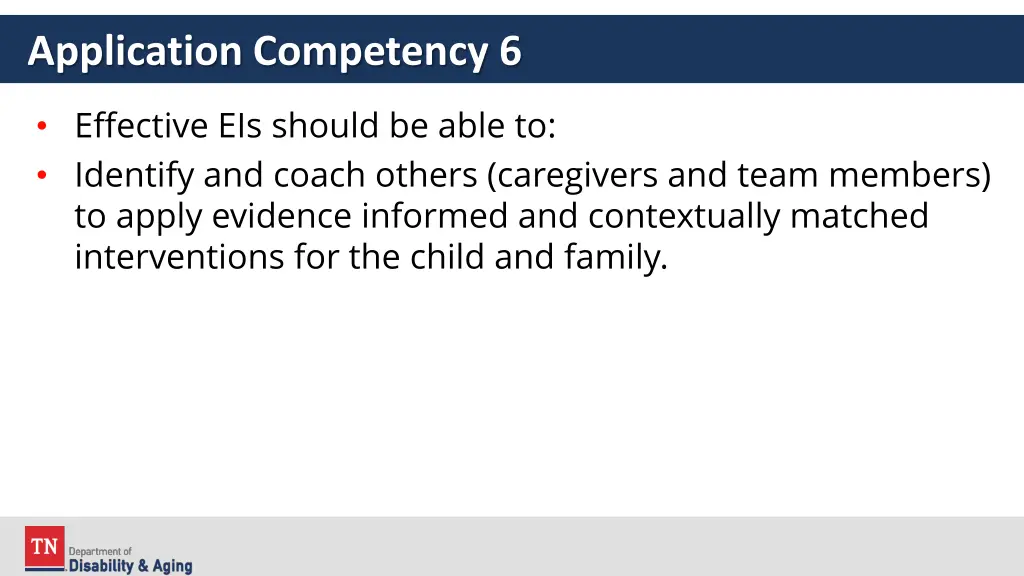 application competency 6