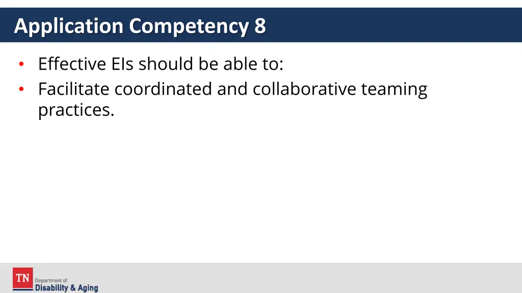 application competency 8