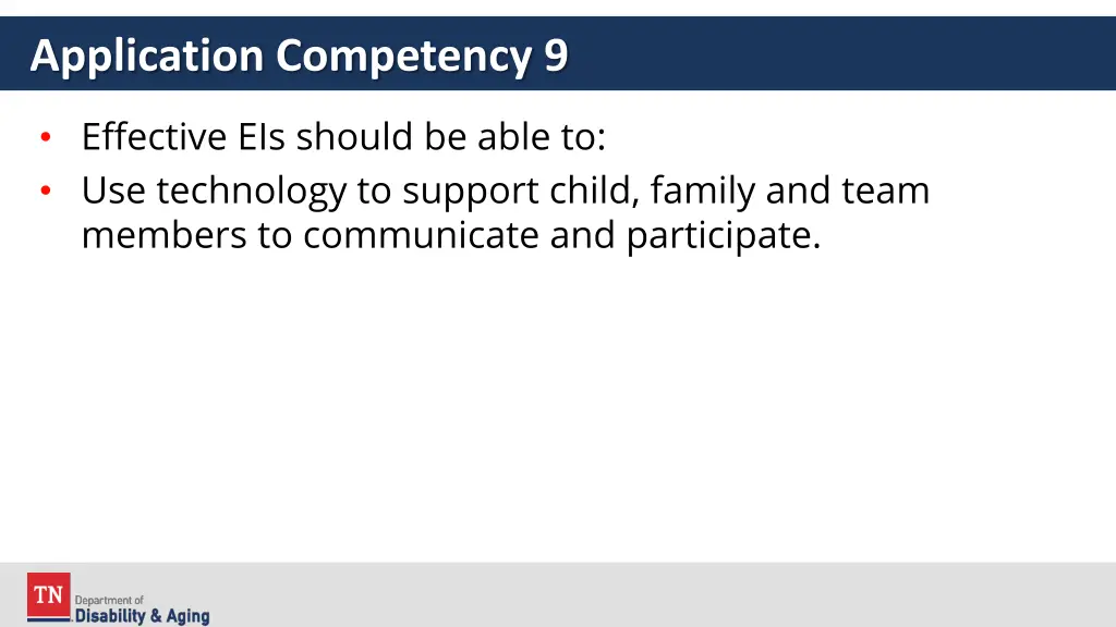 application competency 9