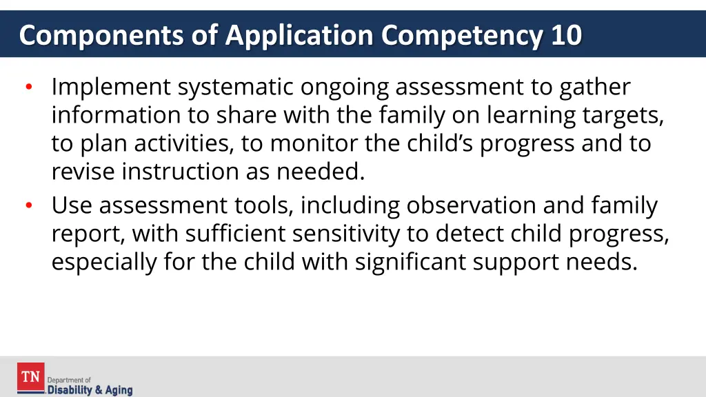 components of application competency 10 2