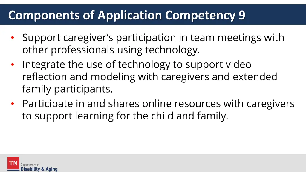 components of application competency 9