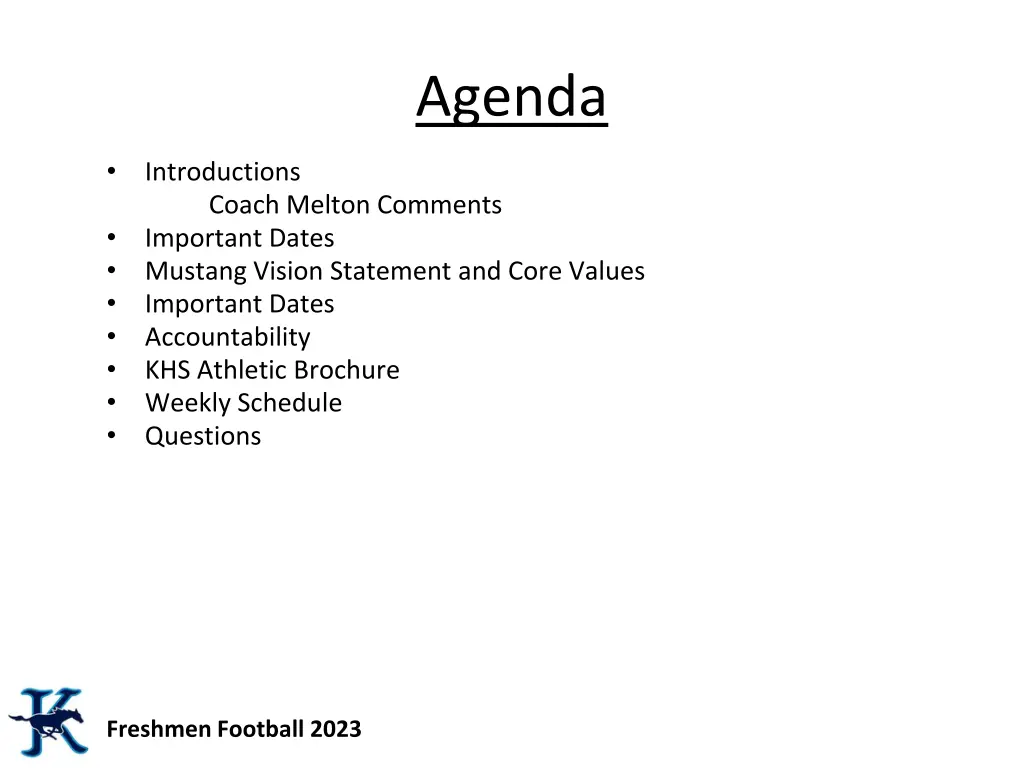 agenda
