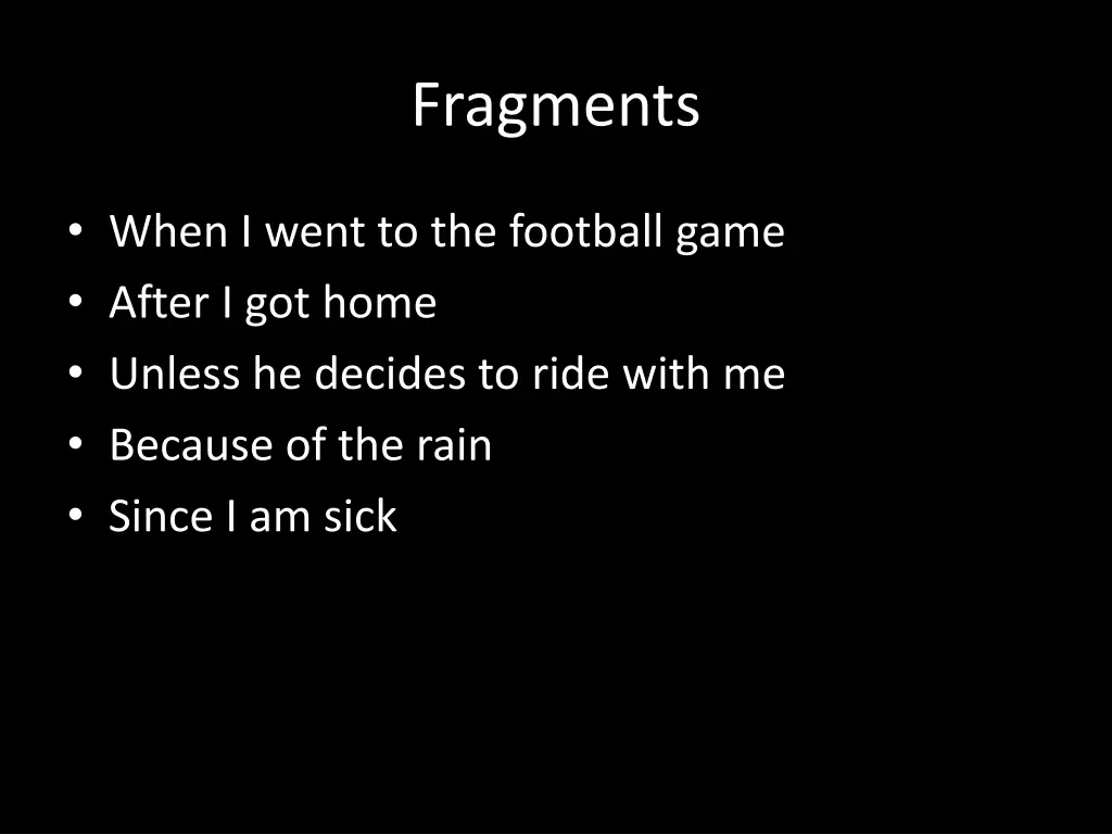 fragments