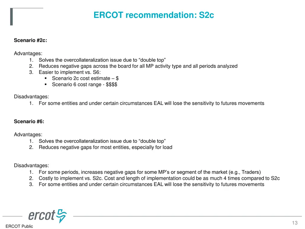 ercot recommendation s2c