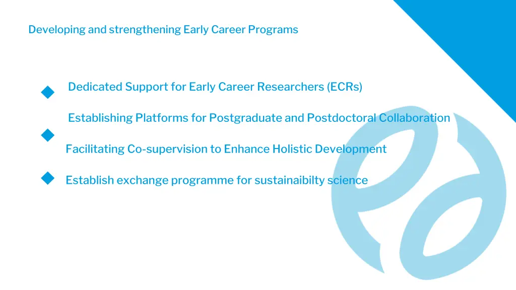 developing and strengthening early career programs