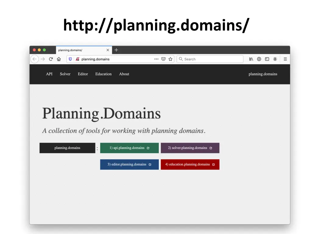 http planning domains