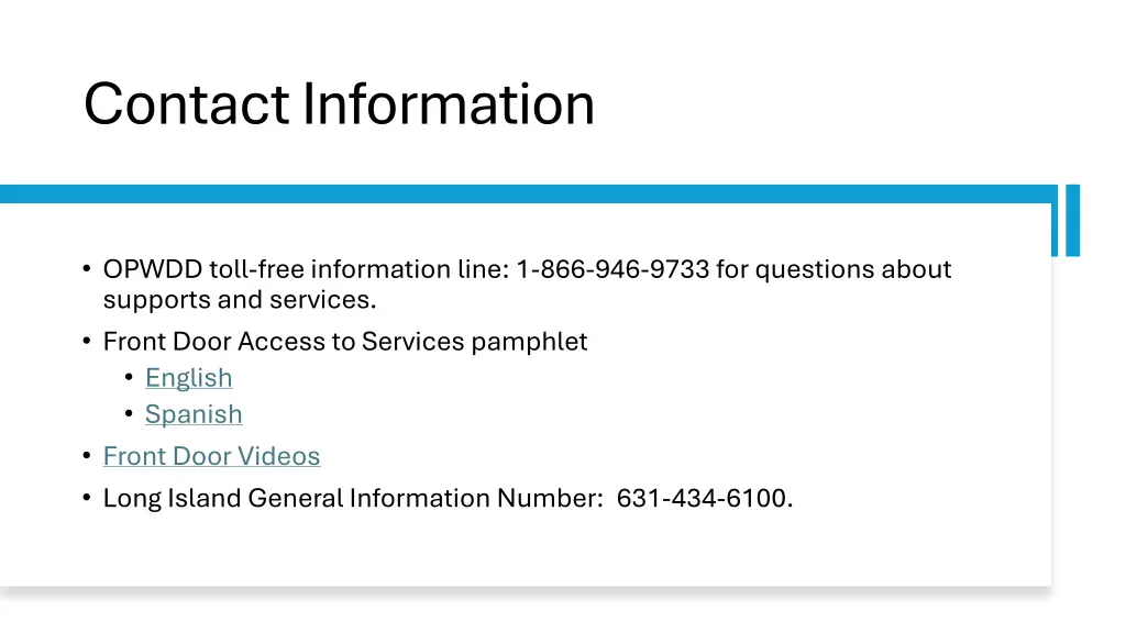 contact information