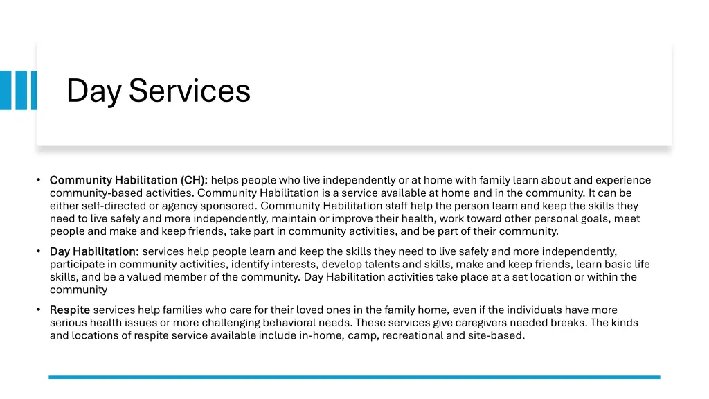 day services