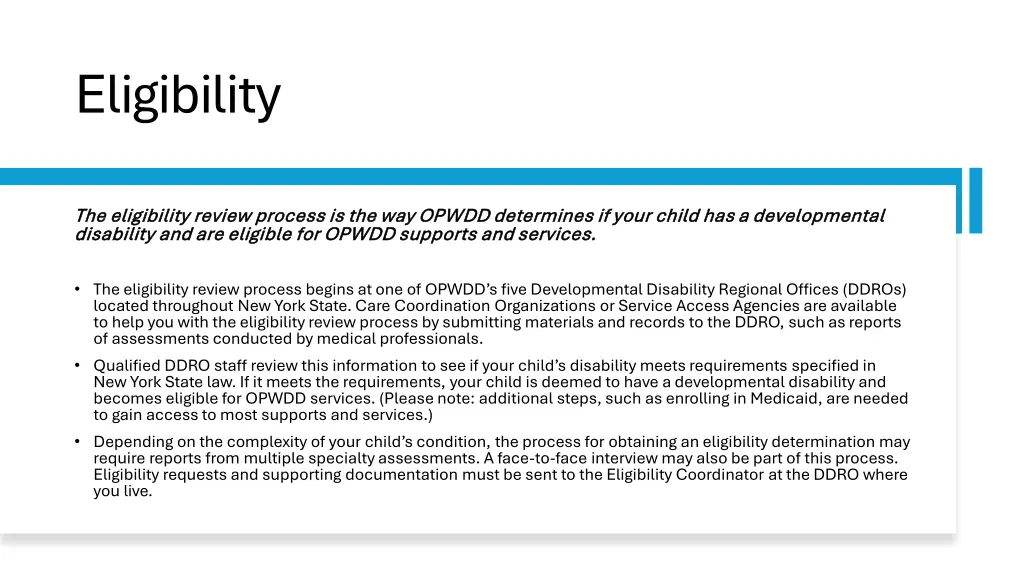 eligibility