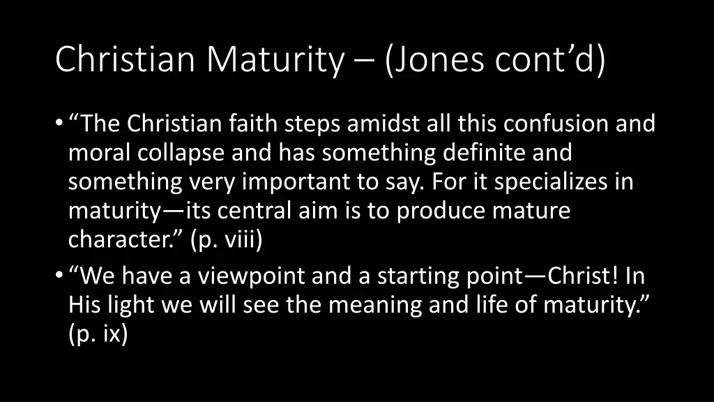 christian maturity jones cont d