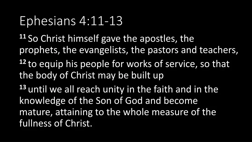 ephesians 4 11 13