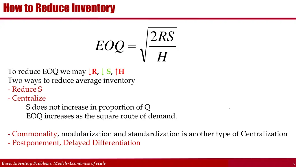 how to reduce inventory