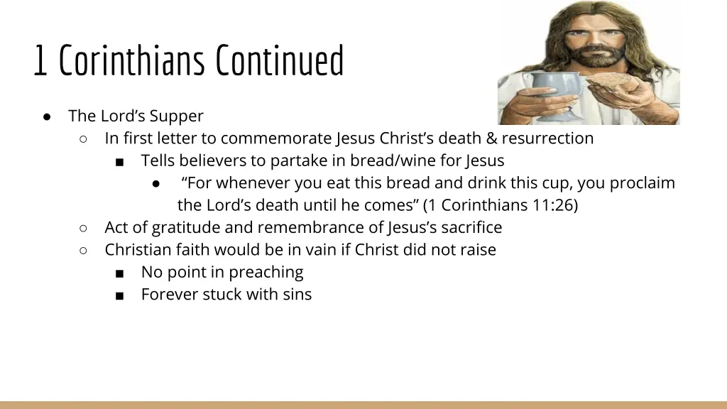 1 corinthians continued