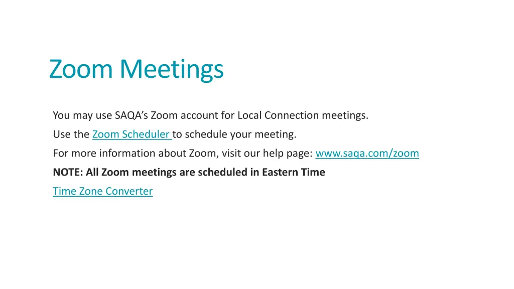 zoom meetings