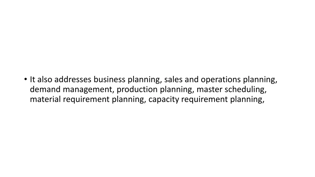 it also addresses business planning sales
