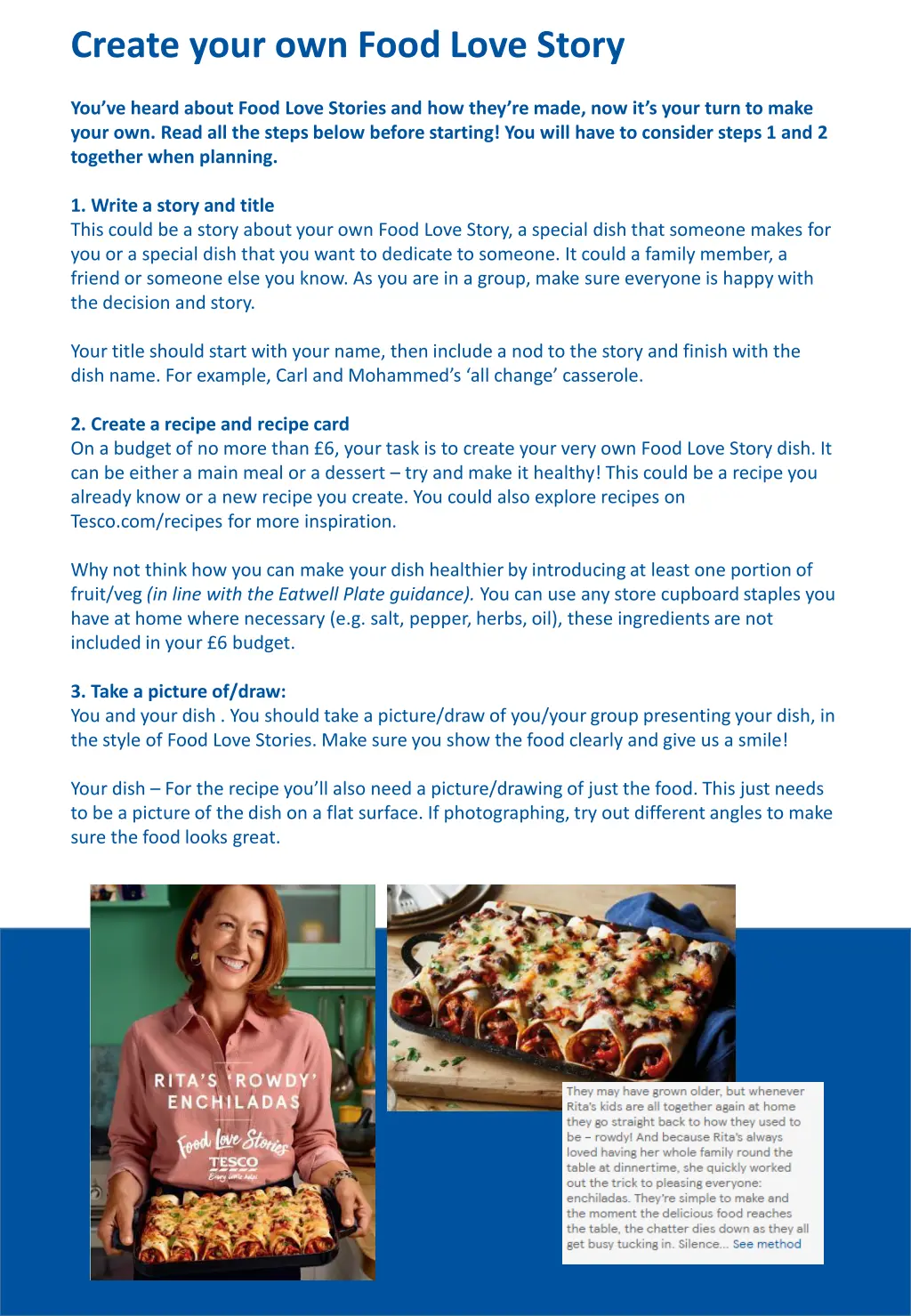 create your own food love story