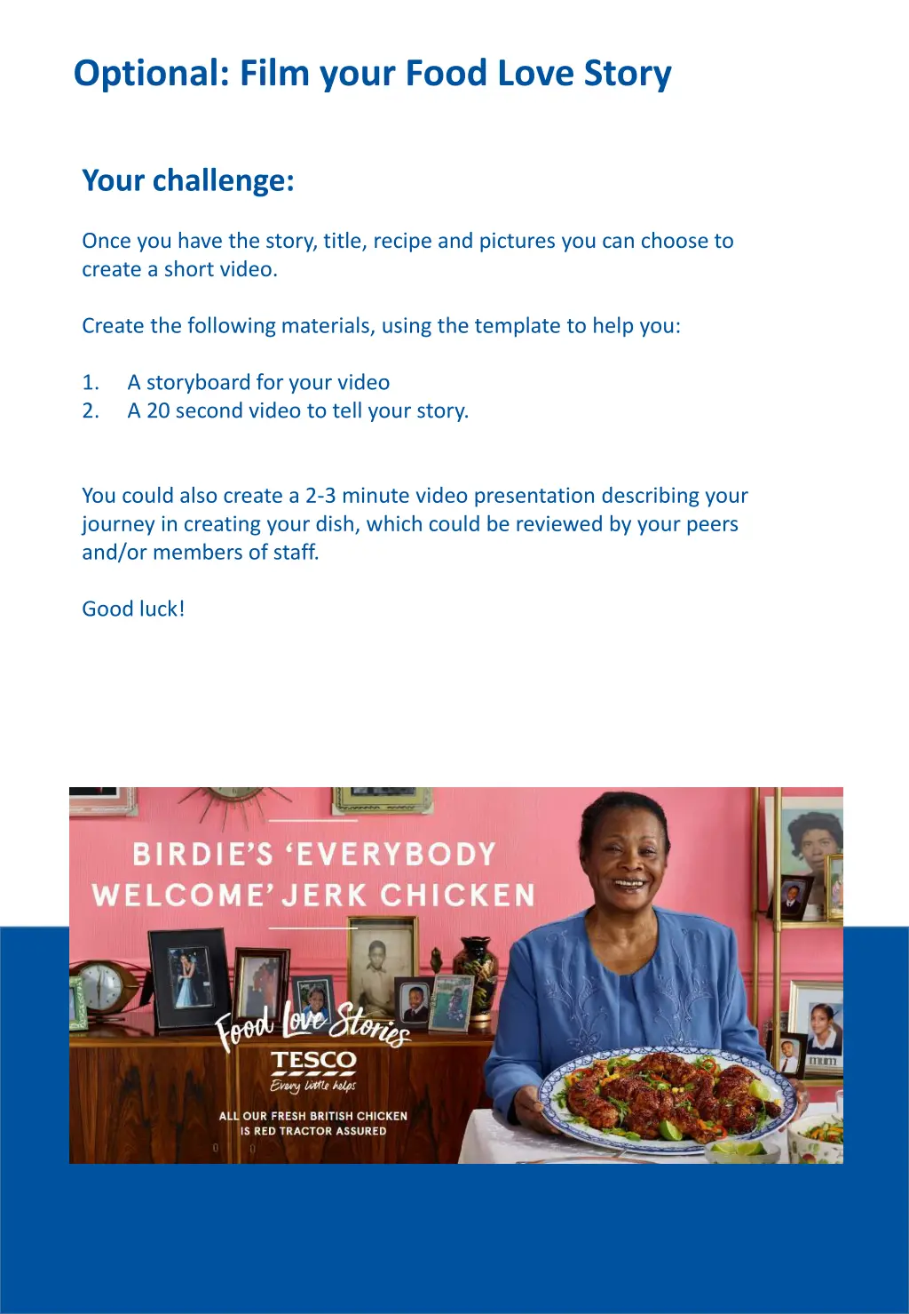 optional film your food love story