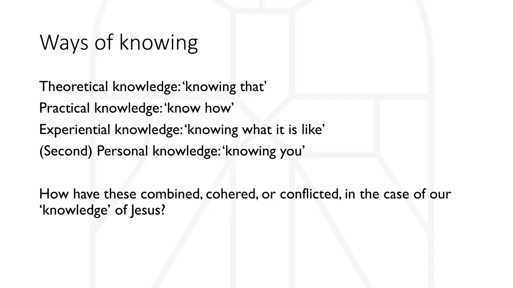 ways of knowing 2