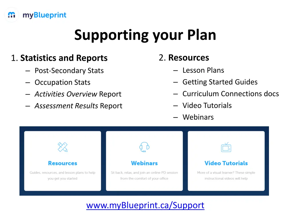 supporting your plan