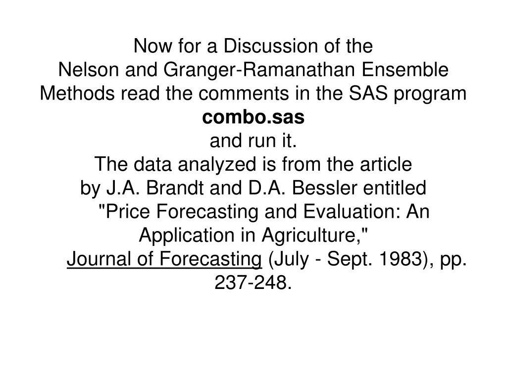 now for a discussion of the nelson and granger