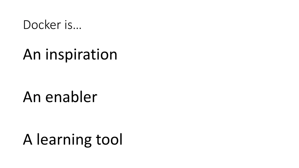 docker is