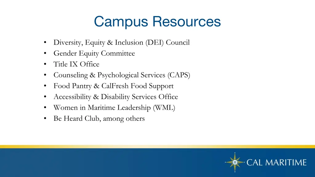 campus resources