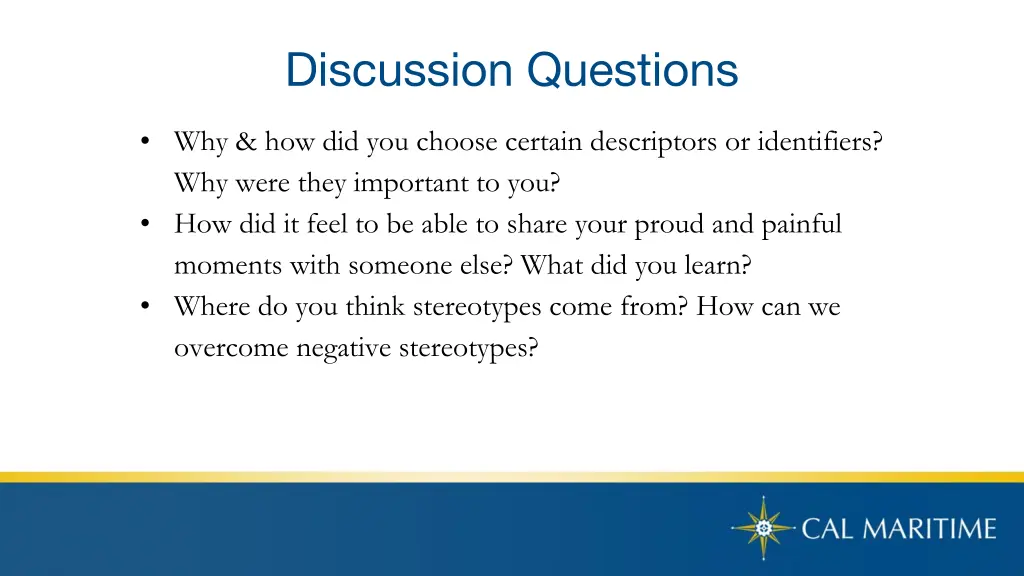 discussion questions