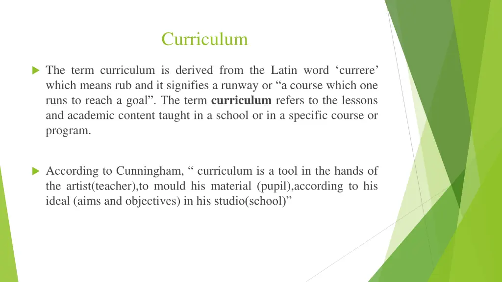 curriculum 1