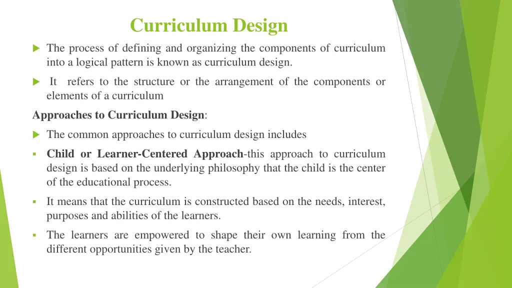 curriculum design