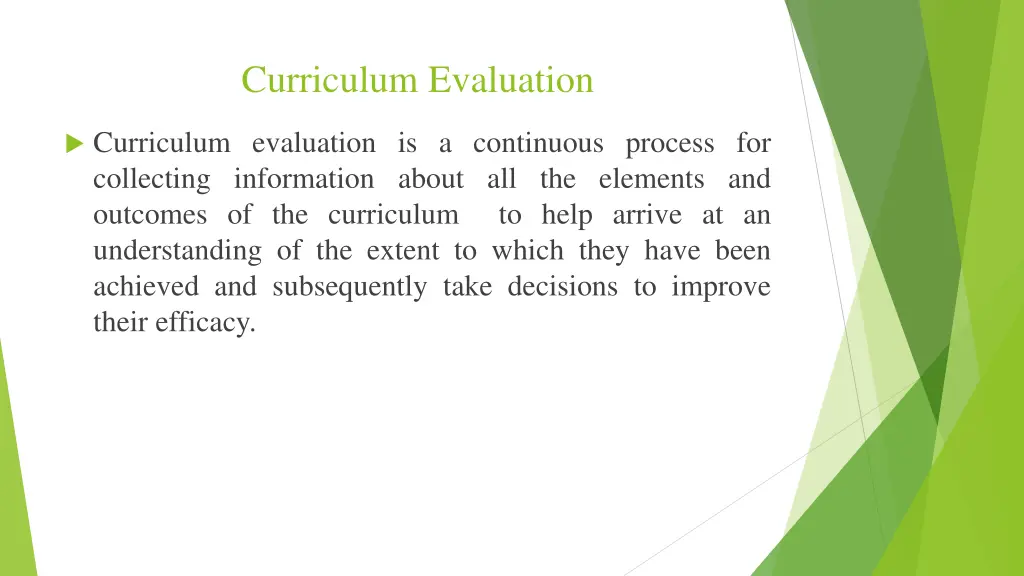curriculum evaluation