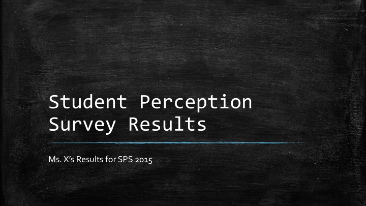 student perception survey results