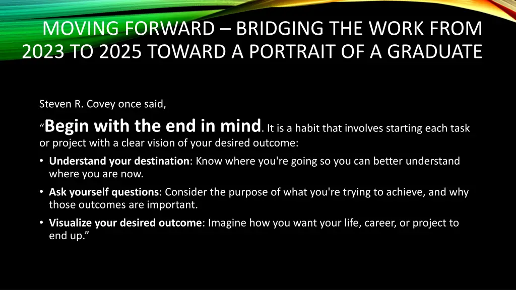 moving forward bridging the work from 2023