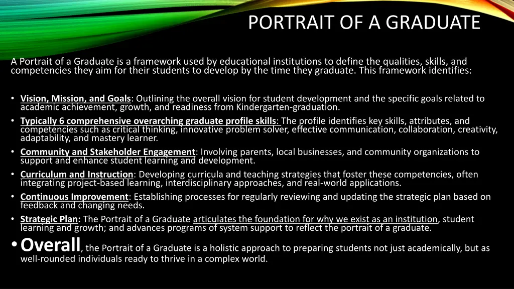 portrait of a graduate