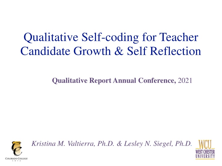 qualitative self coding for teacher candidate
