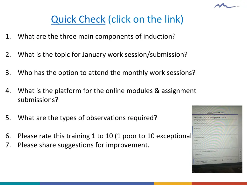 quick check click on the link