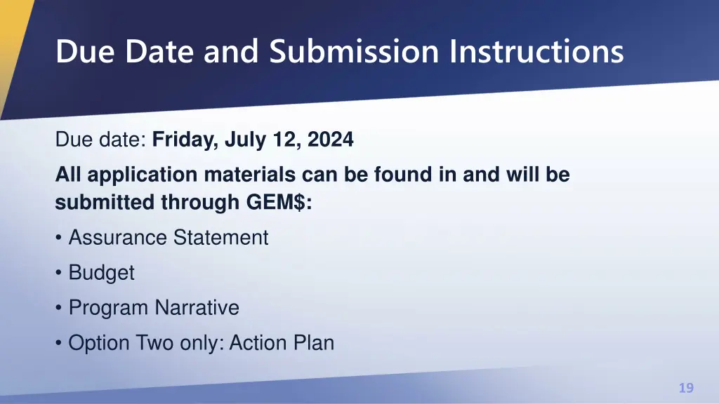 due date and submission instructions