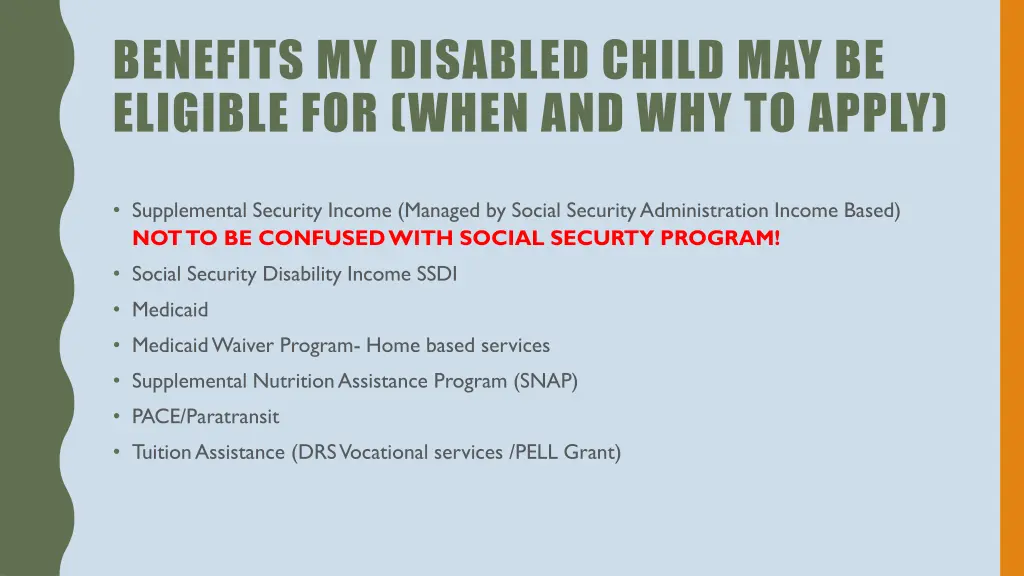 benefits my disabled child may be eligible 1