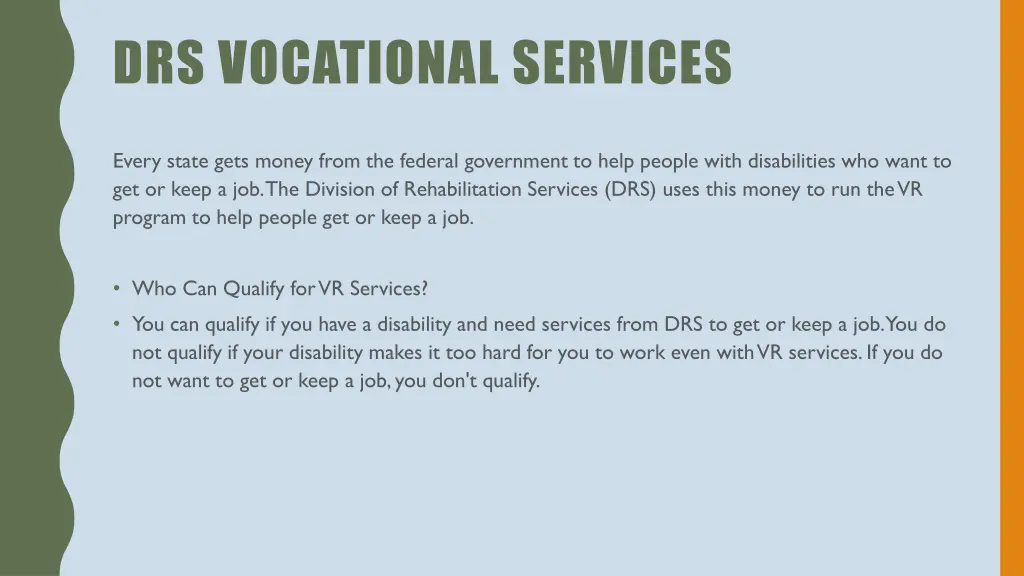 drs vocational services