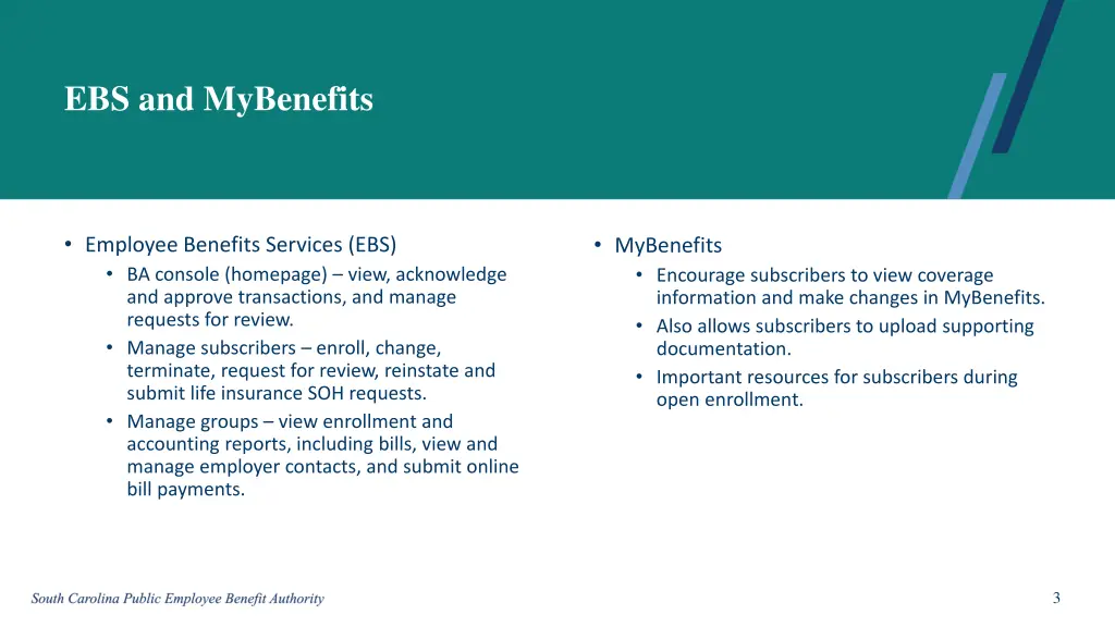 ebs and mybenefits