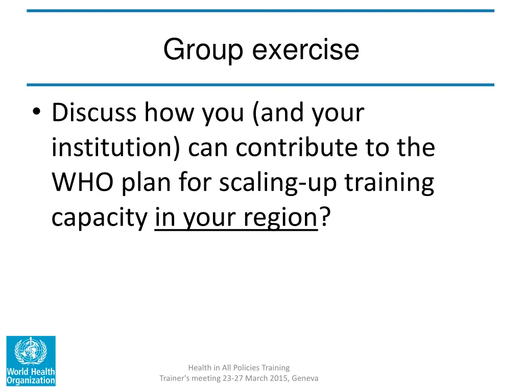group exercise