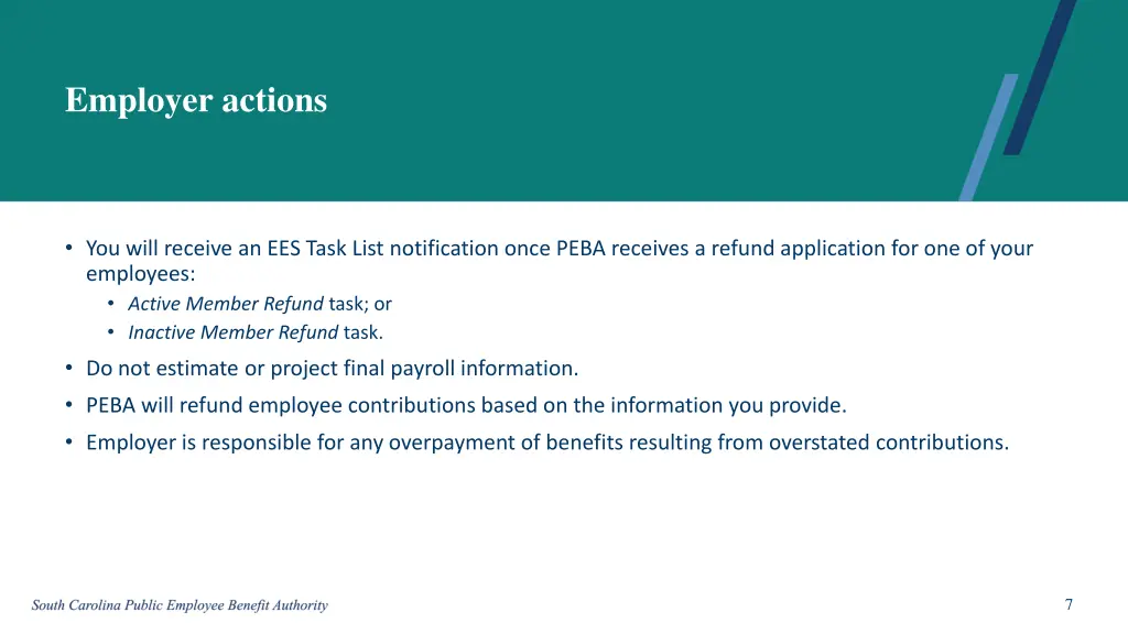 employer actions